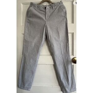 H&M women's trousers, striped, size 6, color pale blue
